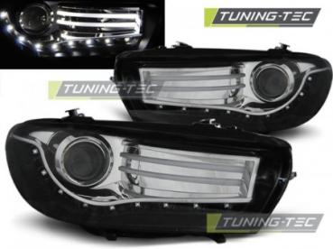 Scheinwerfer LED Tagfahrlicht Optik für VW Scirocco 3 Bj. 08-14 Schwarz